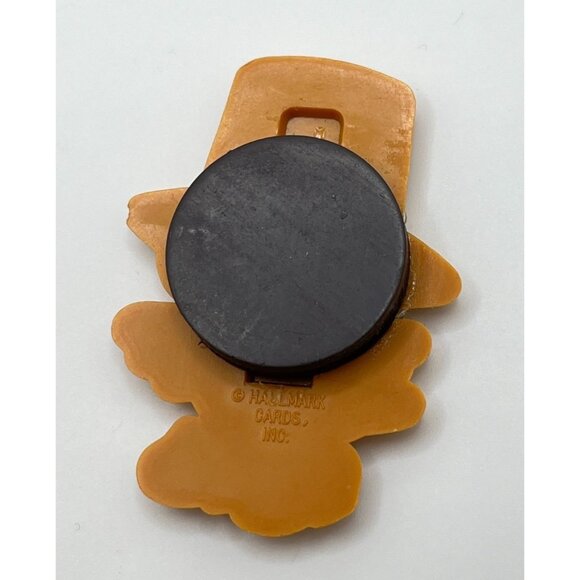 Little Bird Pilgrim Refrigerator Magnet Vintage Hallmark Thanksgiving Brown - Picture 3 of 6